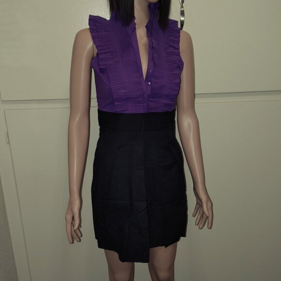 Rachael G. Black and Purple Sleeveless Summer Dress, Size S and M - Picture 11 of 12
